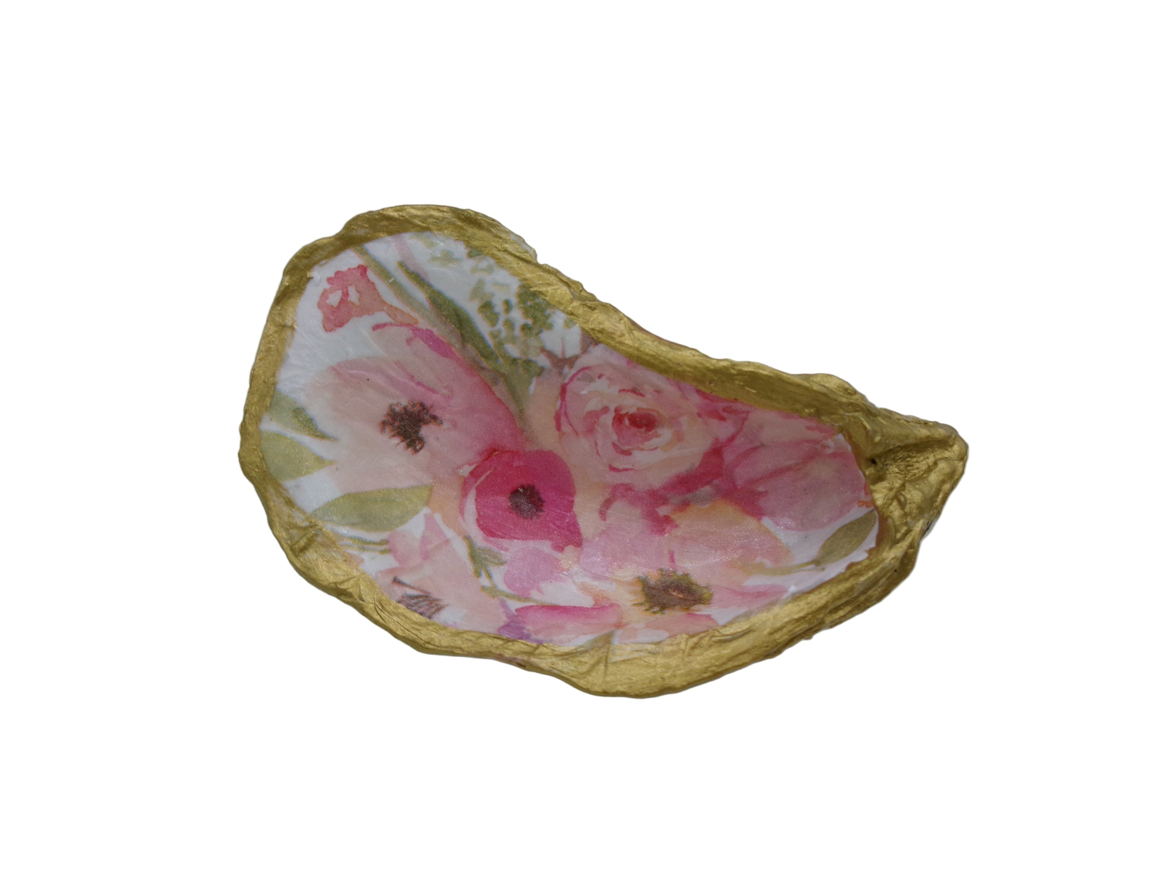 Pink Floral Oyster Dish