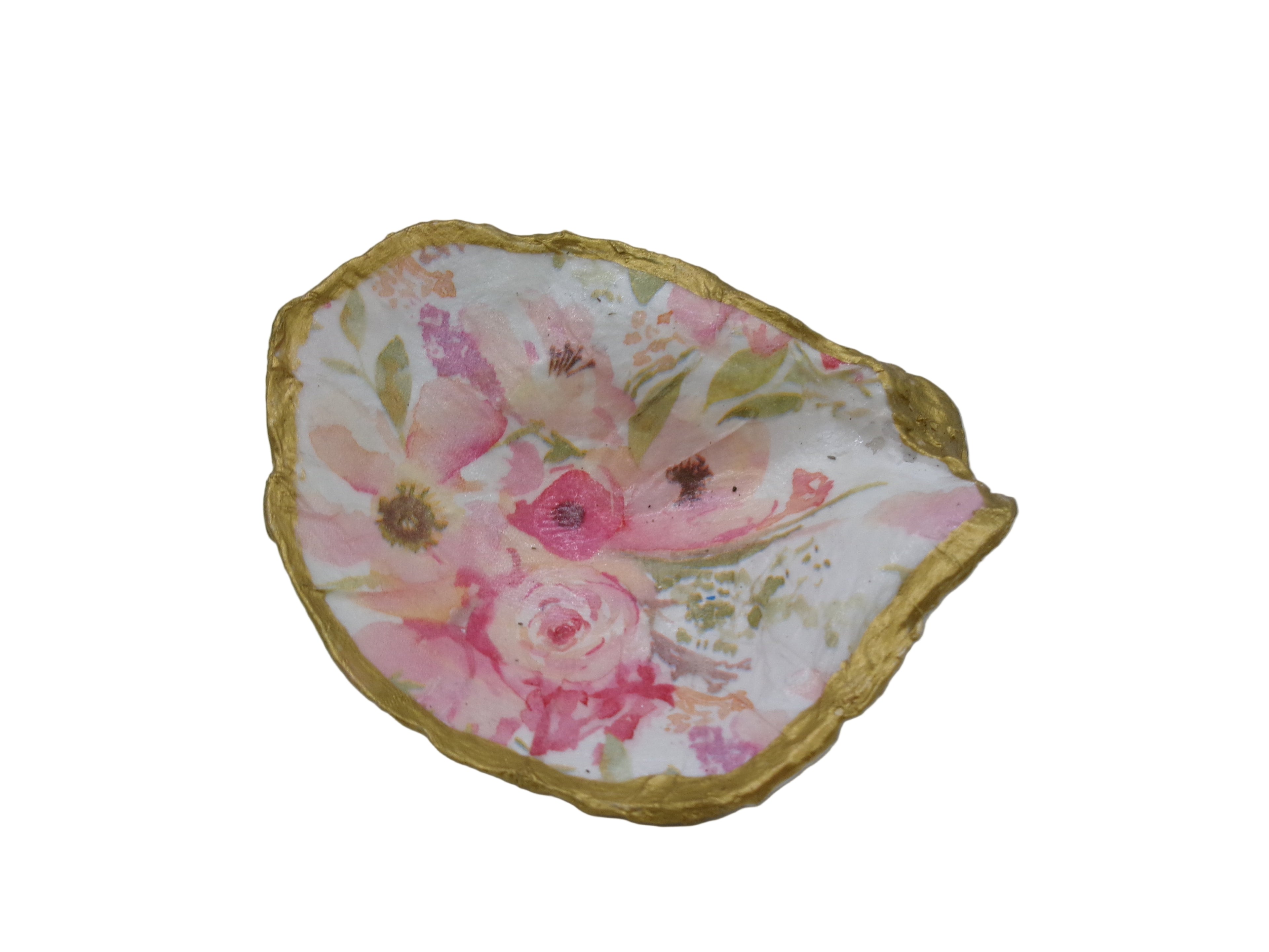 Pink Floral Oyster Dish