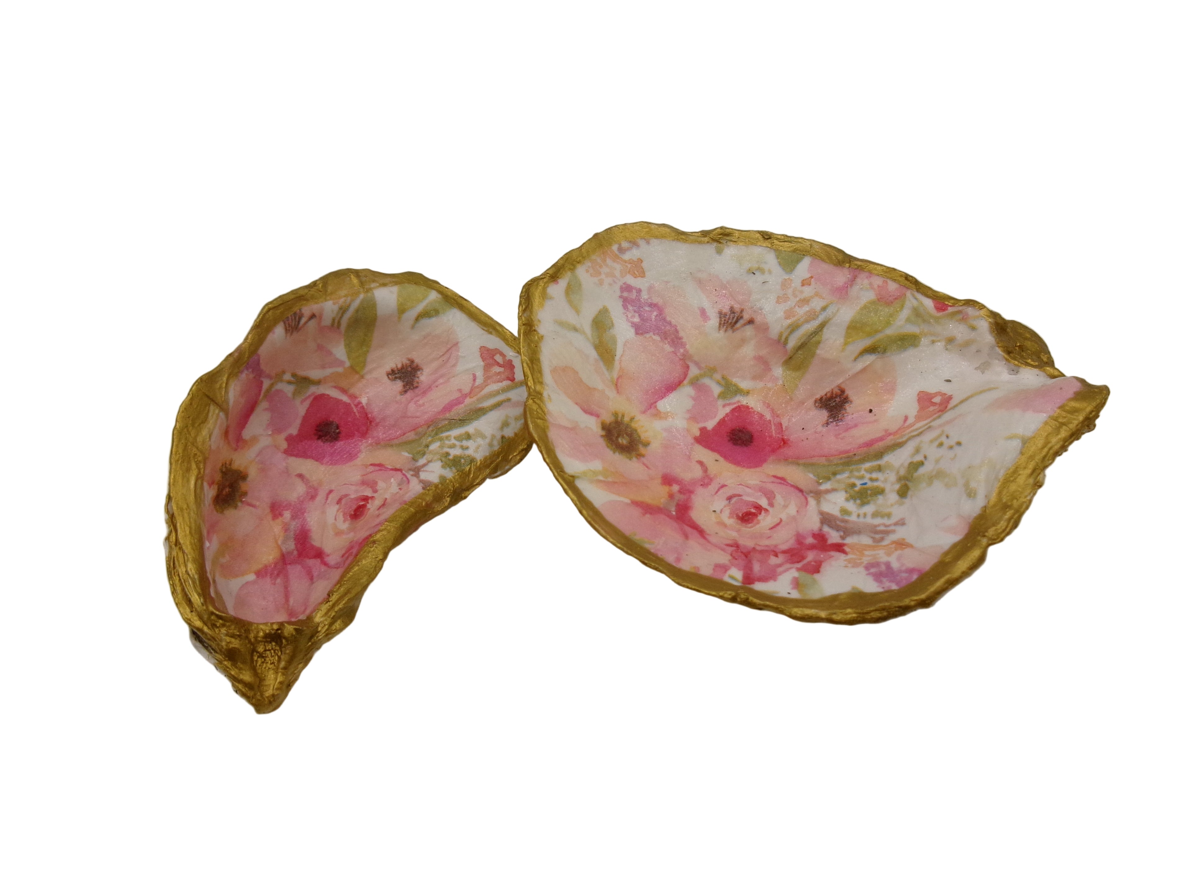 Pink Floral Oyster Dish