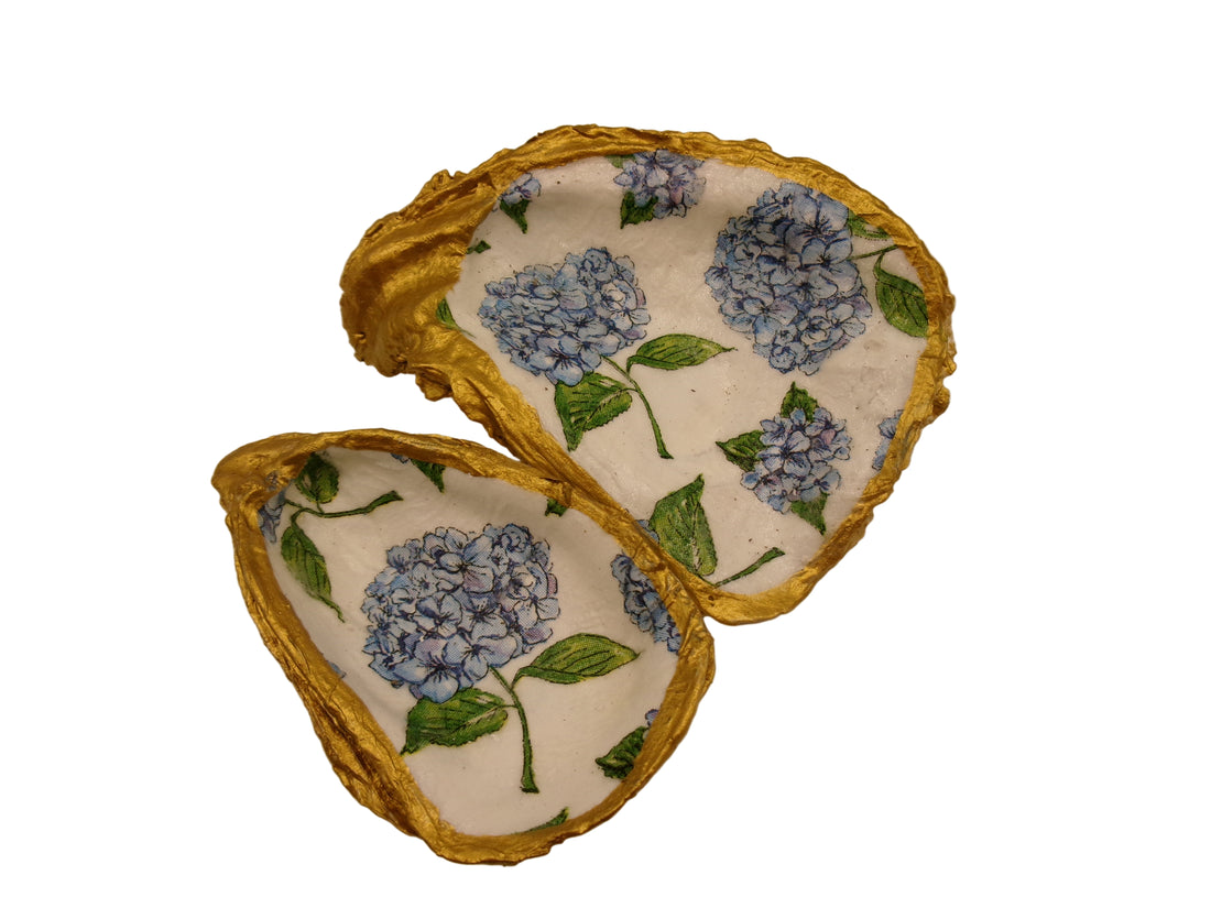 Blue Hydrangea Oyster Dish