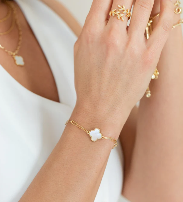 Splendid Iris Quatrefoil Pulley Bracelet