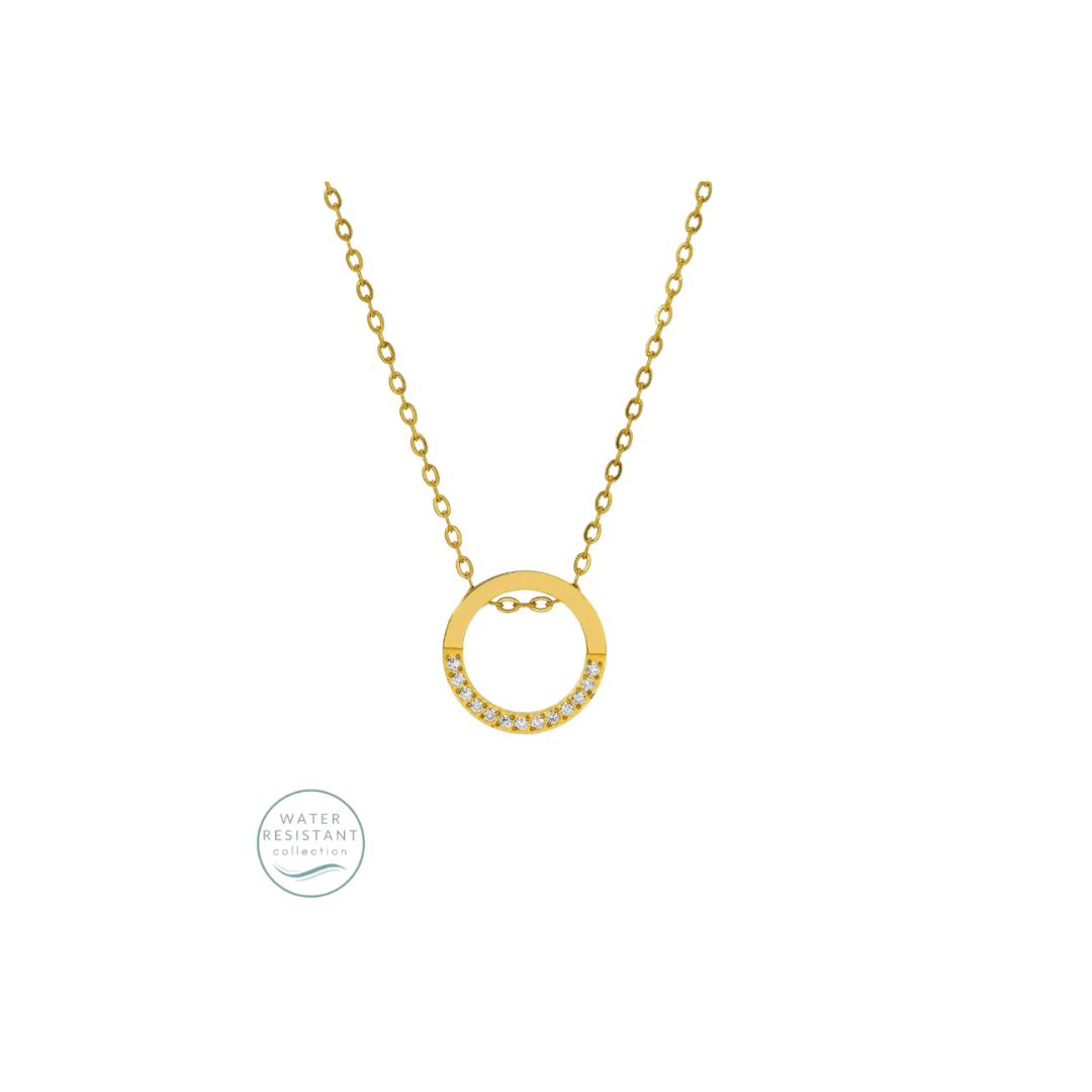 Splendid Iris Water Resistant Pave Pendant