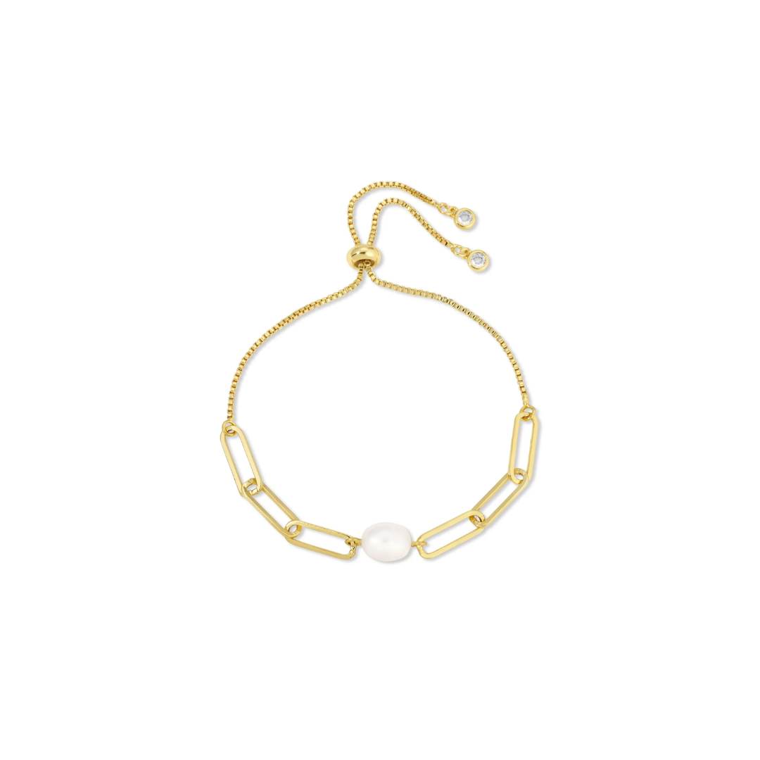 Splendid Iris Pearl Pulley Bracelet