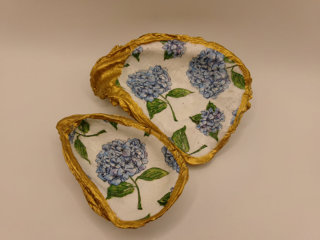 Blue Hydrangea Oyster Dish