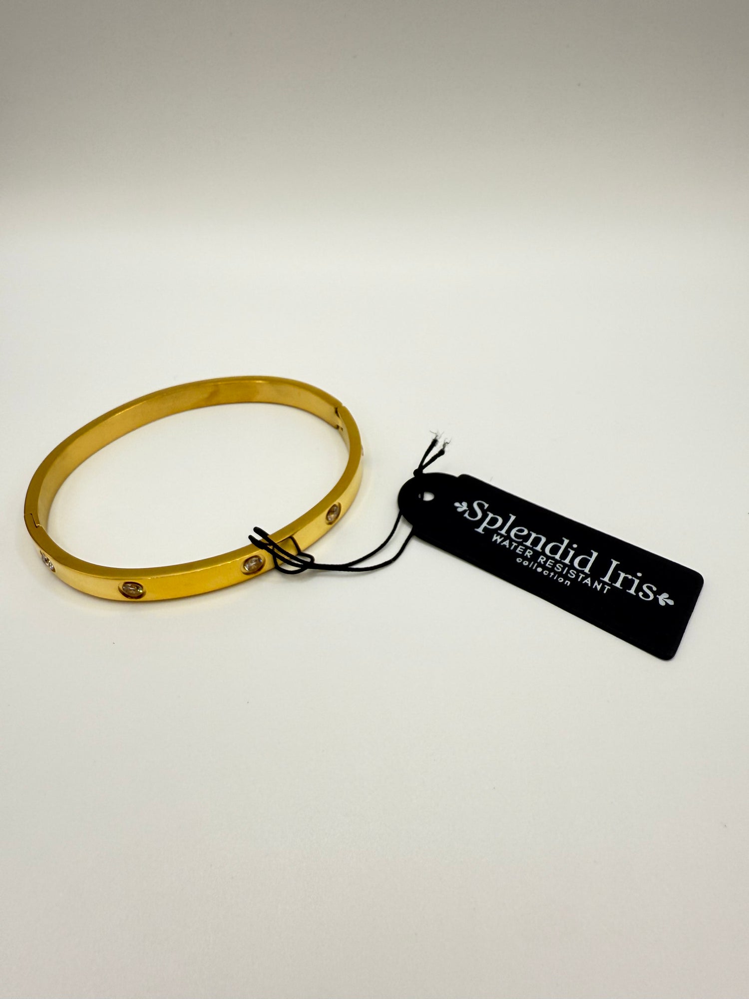 Splendid Iris Water Resistant Sparkle Hinged Bracelet