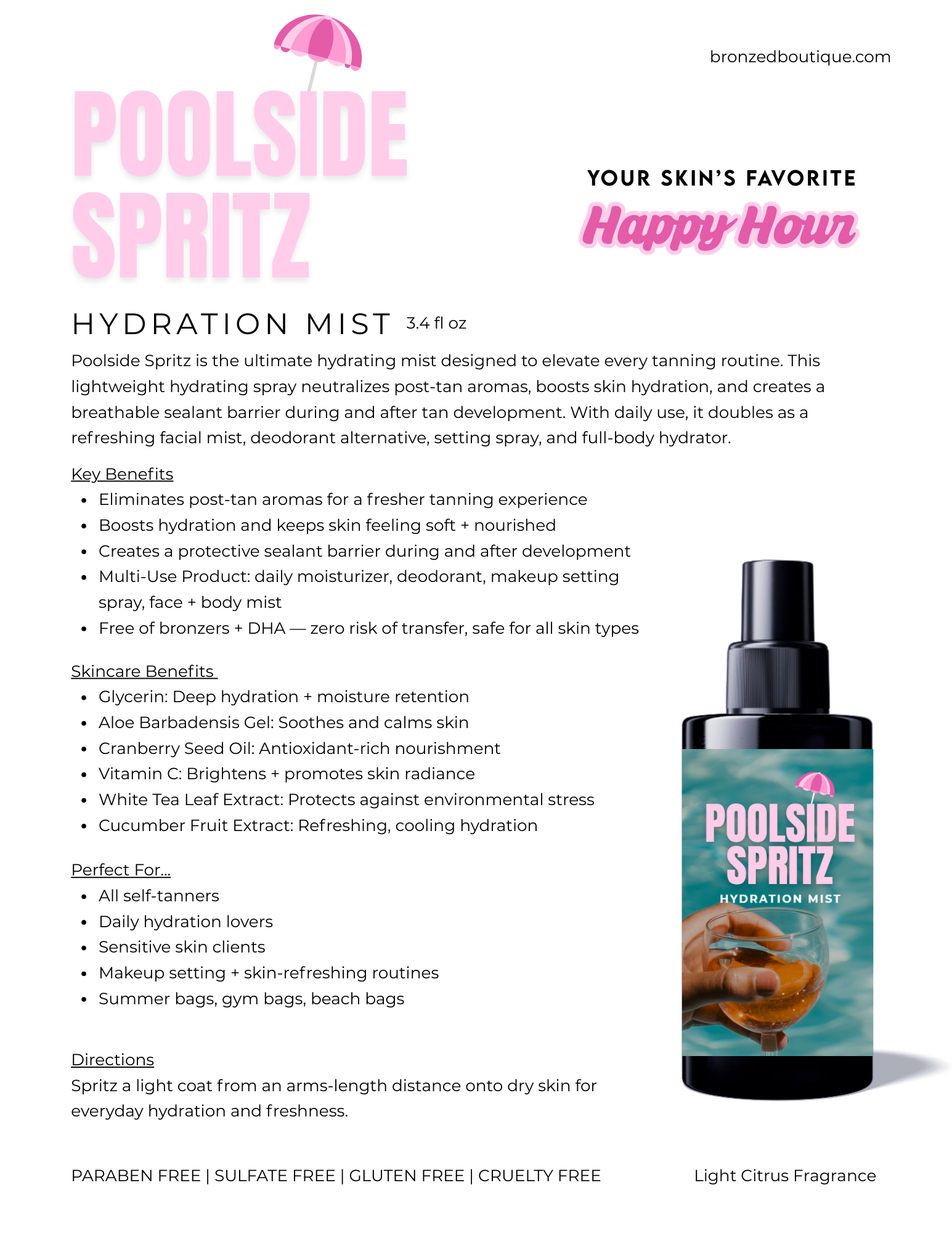Poolside Spritz Hydration Mist