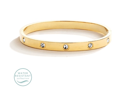 Splendid Iris Water Resistant Sparkle Hinged Bracelet