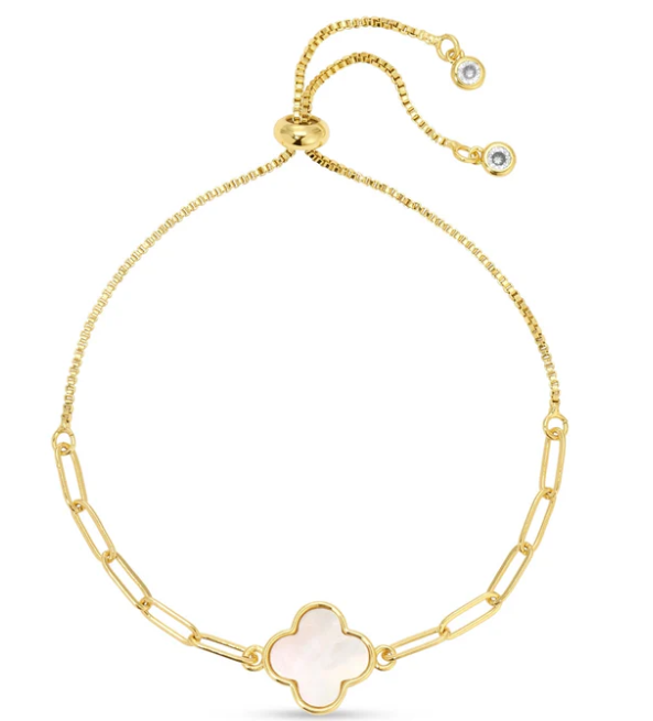 Splendid Iris Quatrefoil Pulley Bracelet
