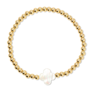 Splendid Iris Quatrefoil Beaded Bracelets