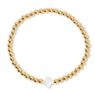Splendid Iris Quatrefoil Beaded Bracelets