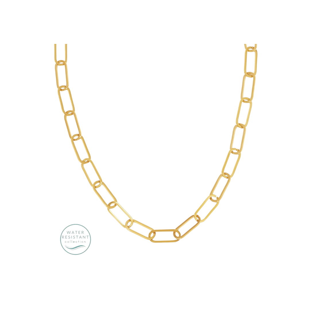 Splendid Iris Water Resistant Paperclip Necklace