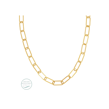 Splendid Iris Water Resistant Paperclip Necklace