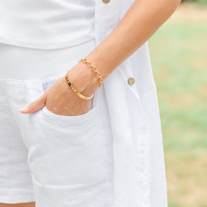 Splendid Iris Water Resistant Sparkle Hinged Bracelet