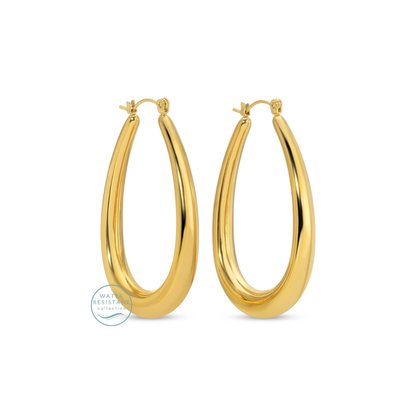 Splendid Iris Water Resistant Large Latchback Hoops