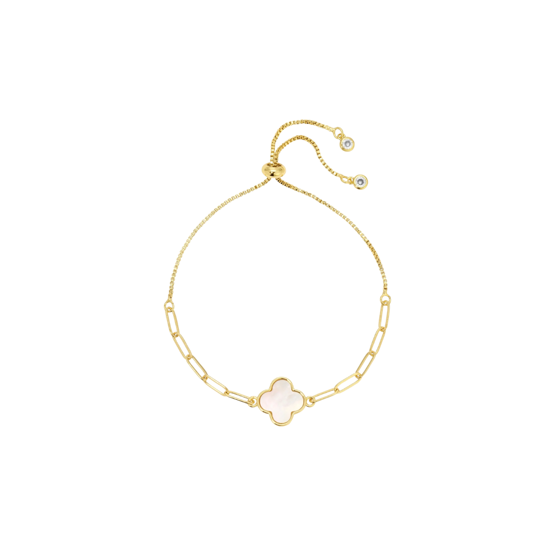 Splendid Iris Quatrefoil Pulley Bracelet