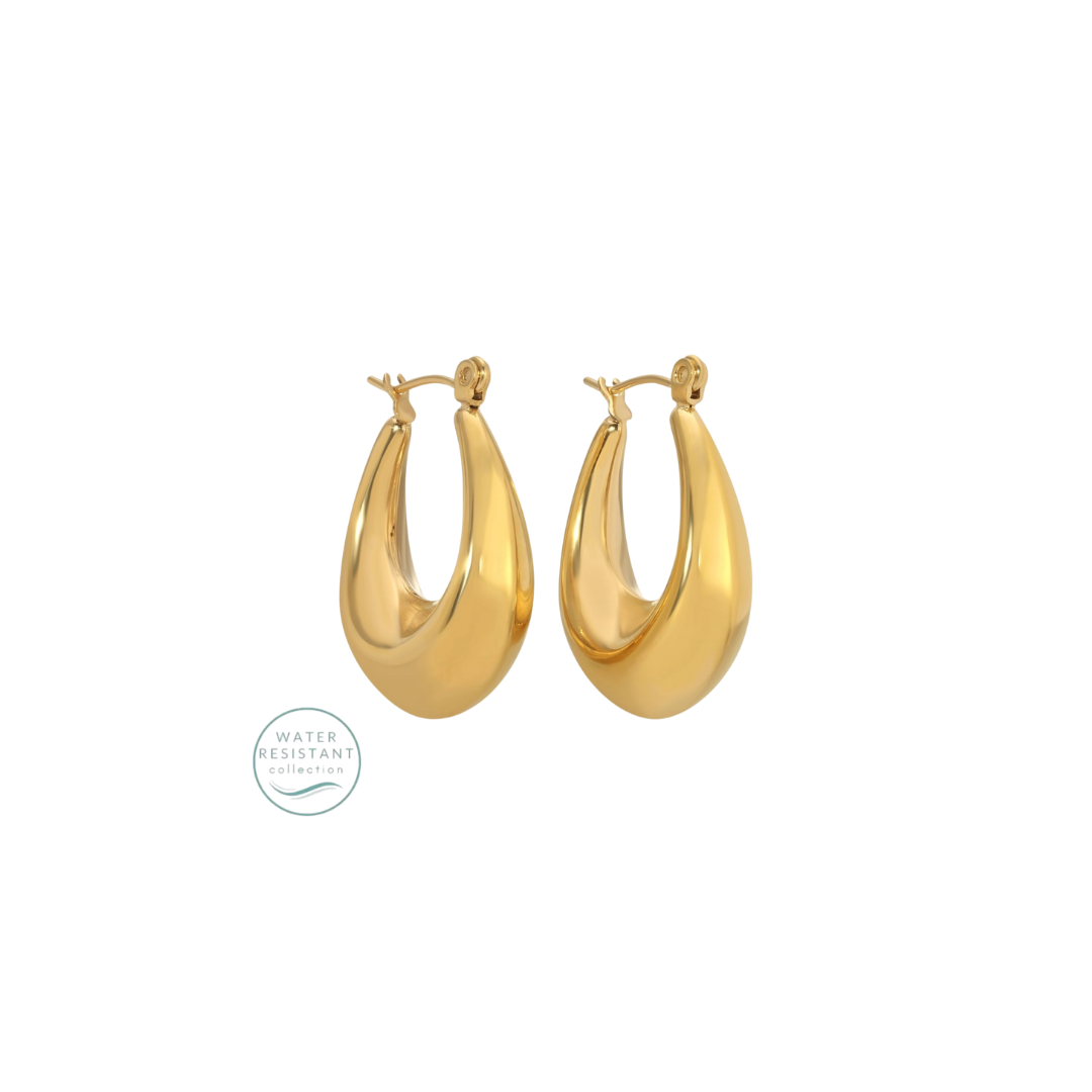 Splendid Iris Water Resistant Small Latchback Hoops