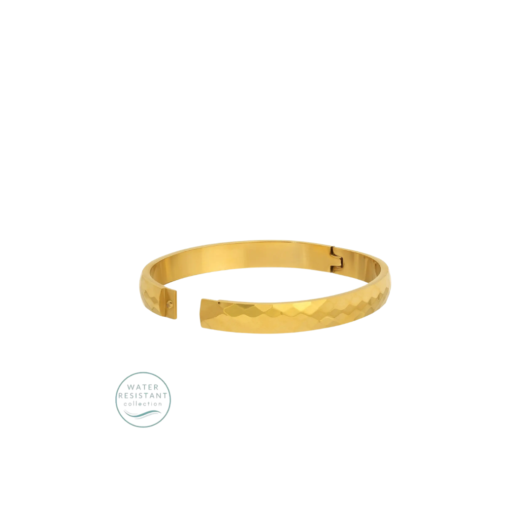 Splendid Iris Water Resistant Textured Hinged Bangle