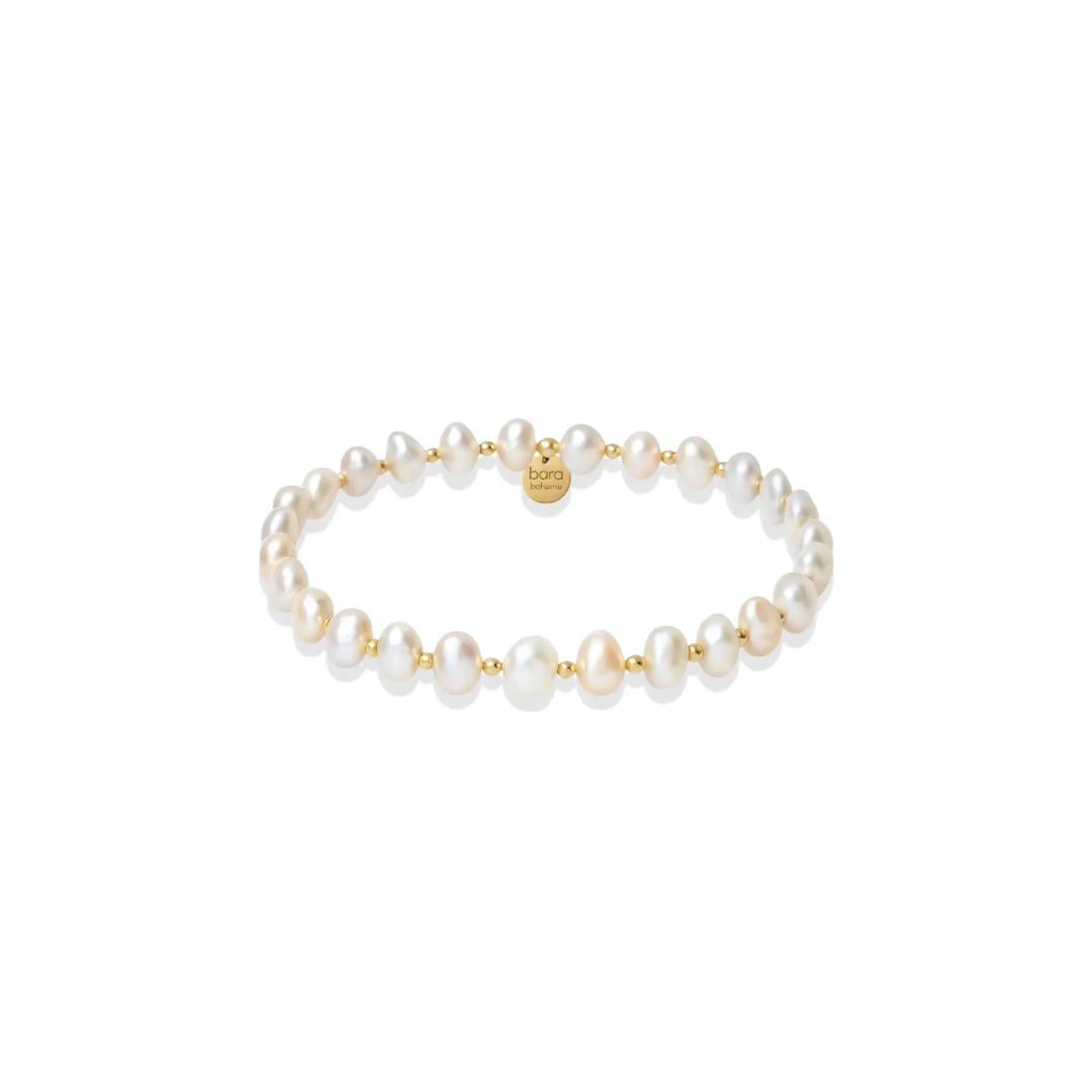 Bara Boheme Water Resistant Amelia Pearl Beaded Bracelet
