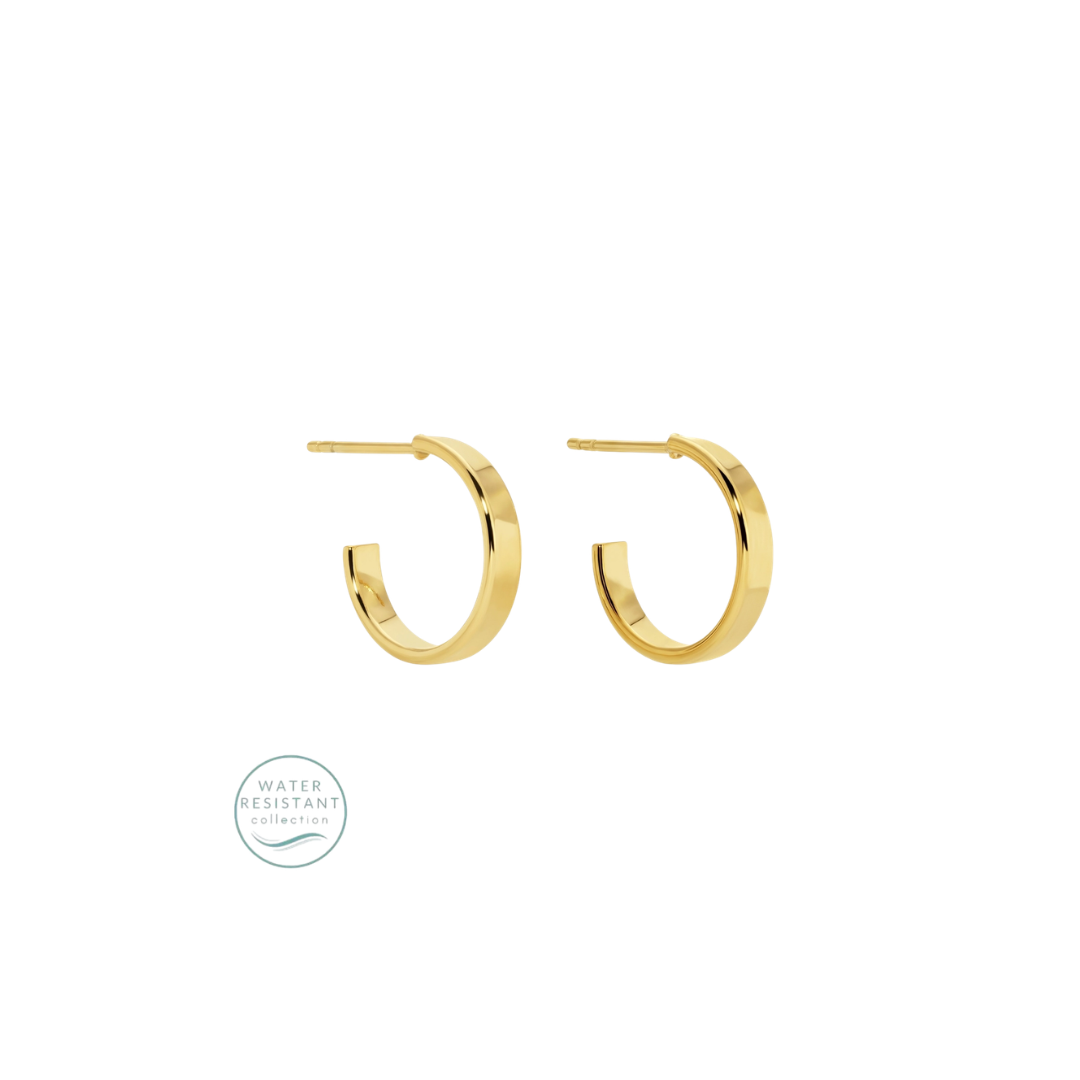 Splendid Iris Water Resistant Petite Flat Hoops