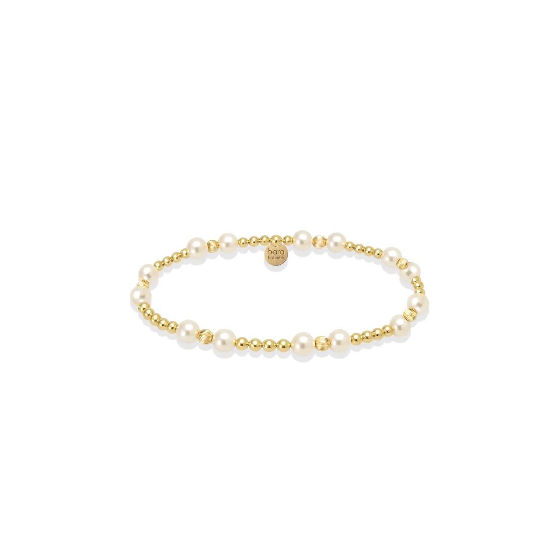 Bara Boheme Water Resistant Kimberly Pearl Beaded Bracelet